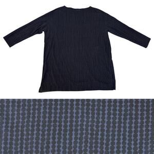 Uniqlo x MARIMEKKO Rasymatto Polka Dots Tunic Top Shirt Blue Black - Size XL